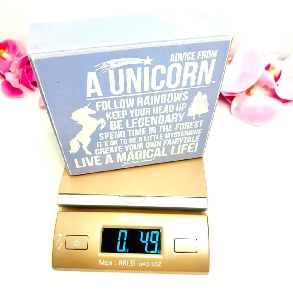 Primitives by Kathy Unicorn Wooden Box Sign 6x6 Inspirational Decor